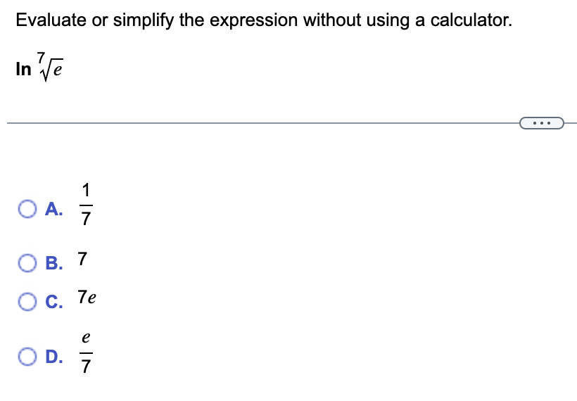Solved Evaluate or simplify the expression without using a | Chegg.com