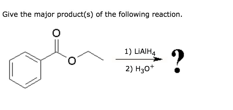 Solved Give the major product(s) of the following reaction. | Chegg.com