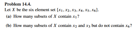 Solved Problem 14.4. Let X be the six element set | Chegg.com