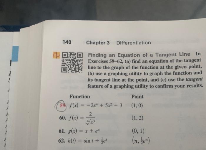 Solved Question: 140 Chapter 3 Differentiation Finding | Chegg.com