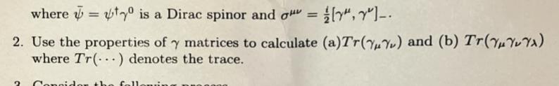 where ψˉ=ψ†γ0 is a Dirac spinor and σμν=2i[γμ,γν]−. | Chegg.com