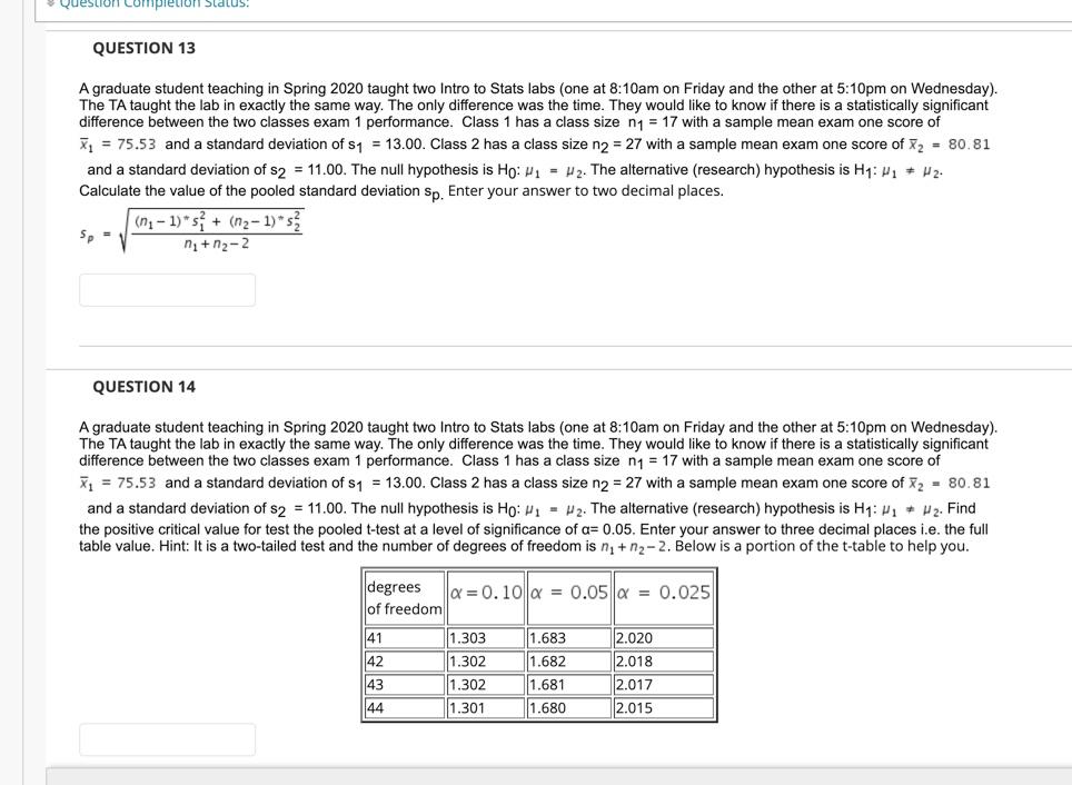 Solved QUESTION 1 A 95% confidence interval for the mean for | Chegg.com