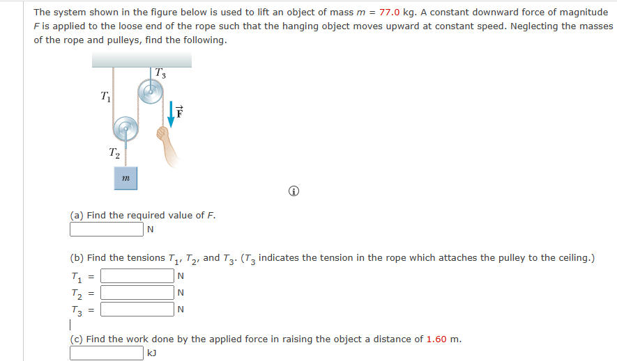 Solved The system shown in the figure below is used to lift | Chegg.com