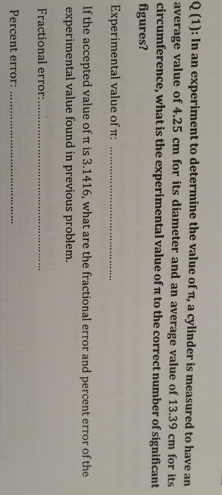 Solved In an experiment to determine the value of pi, a | Chegg.com
