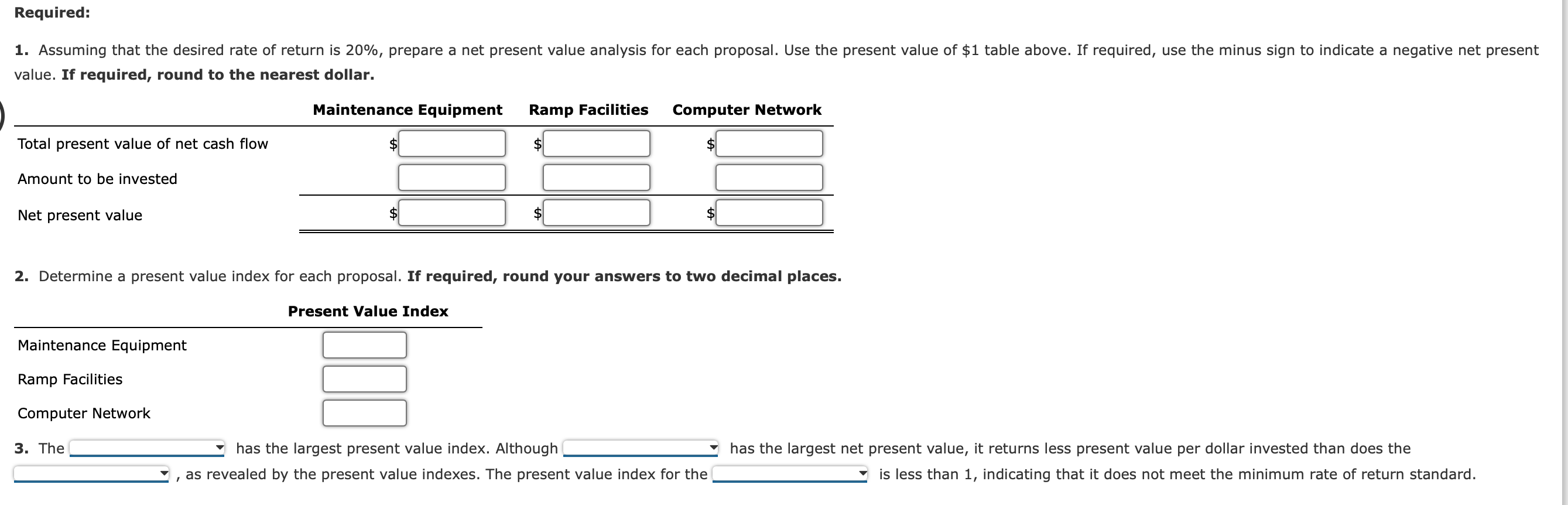 solved-net-present-value-method-present-value-index-and-chegg