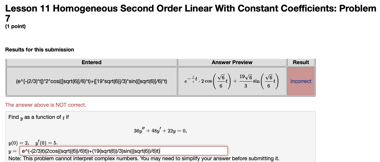 Solved Lesson 11 ﻿Homogeneous Second Order Linear With | Chegg.com