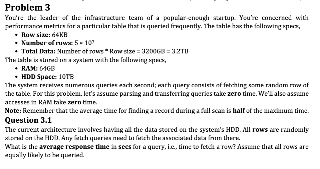 Solved Problem 3 You're the leader of the infrastructure | Chegg.com