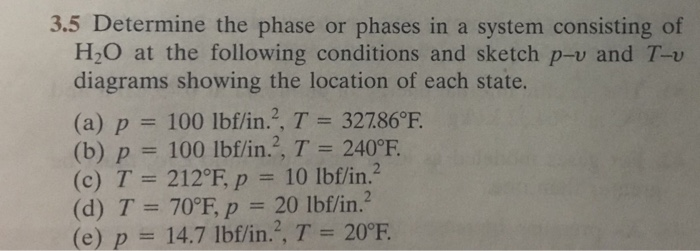 Solved 3.5 Determine the phase or phases in a system | Chegg.com
