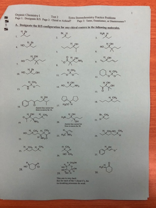 STEREOCHEMISTRY ORGANIC CHEMISTRY PRACTICE visual data 8