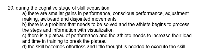 Cognitive stage discount of skill acquisition