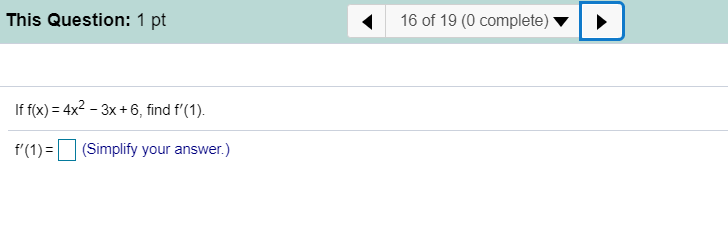 Solved This Question: 1 pt 19 of 19 (0 complete) Find y'' 1 | Chegg.com