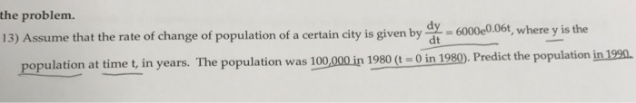 Solved Assume that the rate of change of population of a | Chegg.com