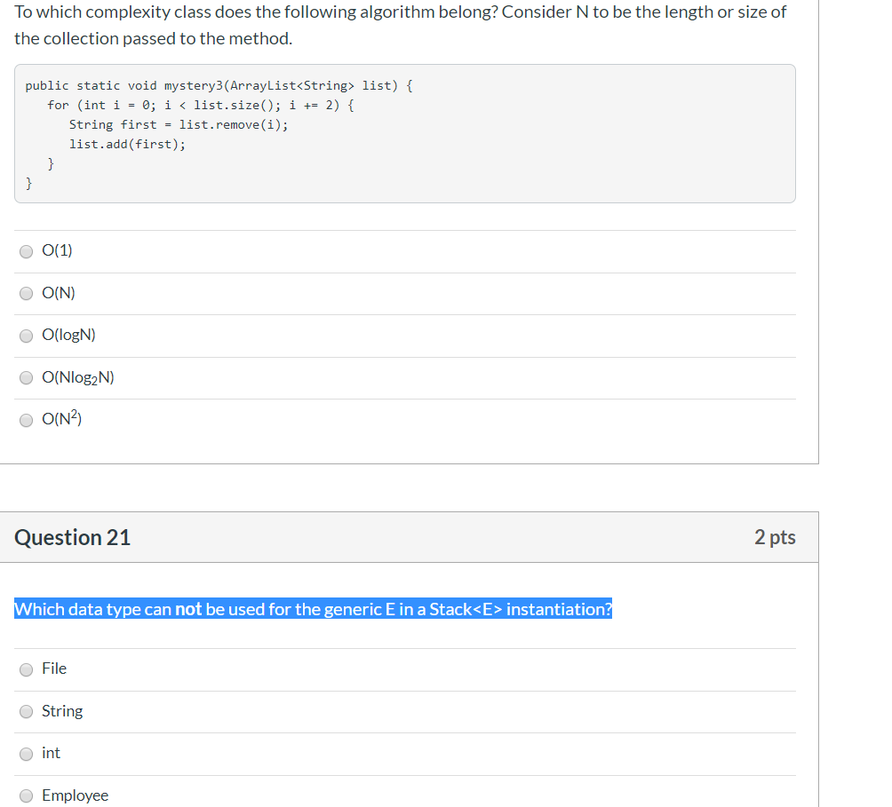 Solved To which complexity class does the following | Chegg.com