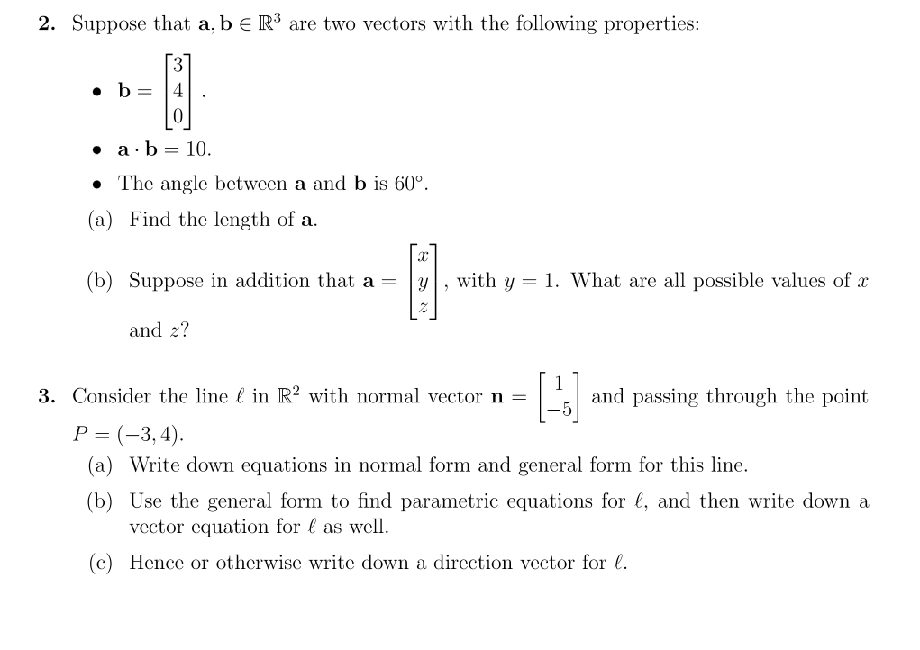 Solved 2. Suppose That \\( \\mathbf{a}, \\mathbf{b} \\in | Chegg.com