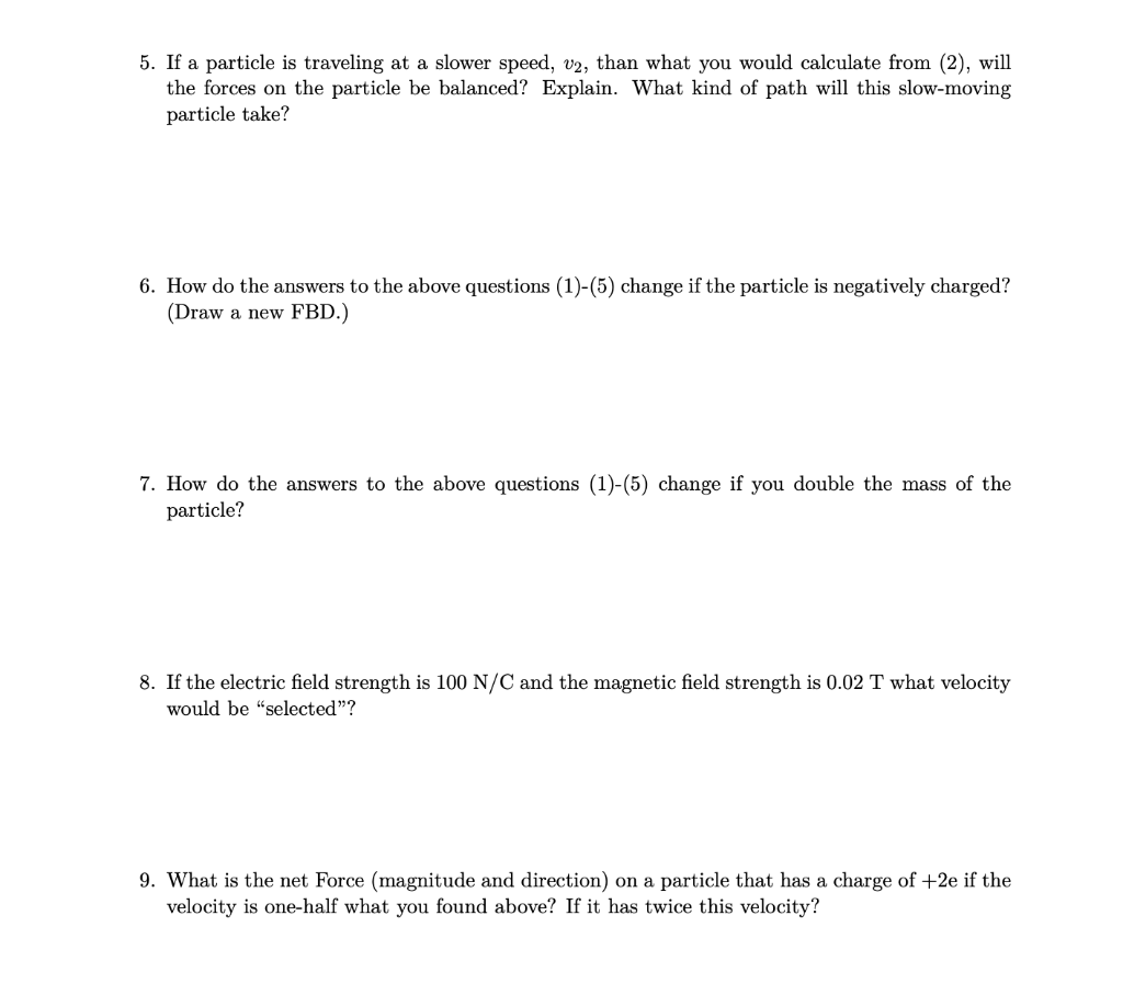 Solved Velocity Selector A "velocity Selector” Is Shown | Chegg.com