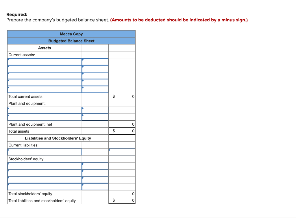 Solved Exercise 8-9 (Algo) Budgeted Balance Sheet (L08-10] | Chegg.com