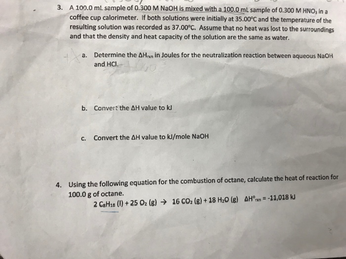 Solved A 100.0 ml sample of 0.300 M NaOH is mixed with a | Chegg.com