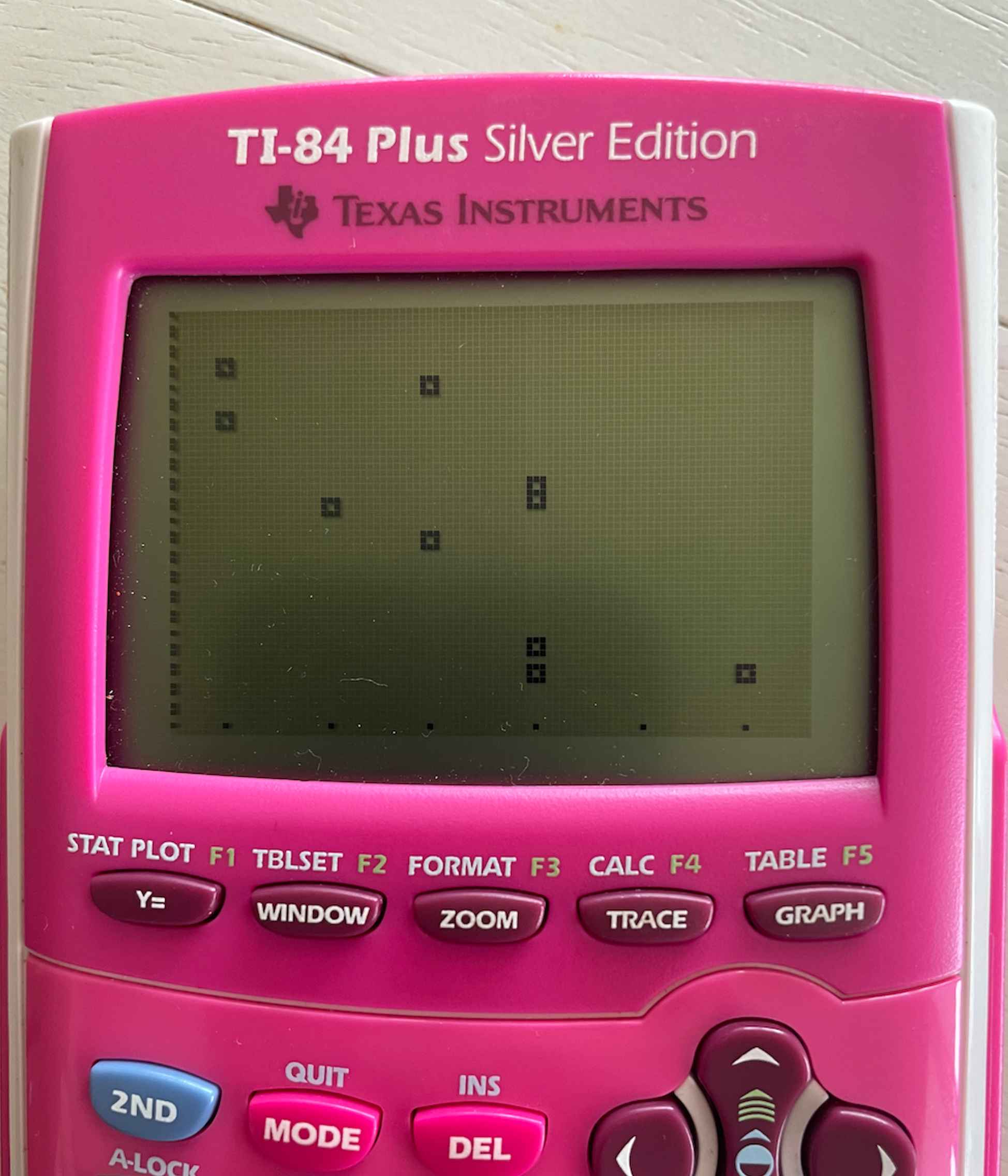 My TI84 ﻿Plus won't show line of best fit TI84