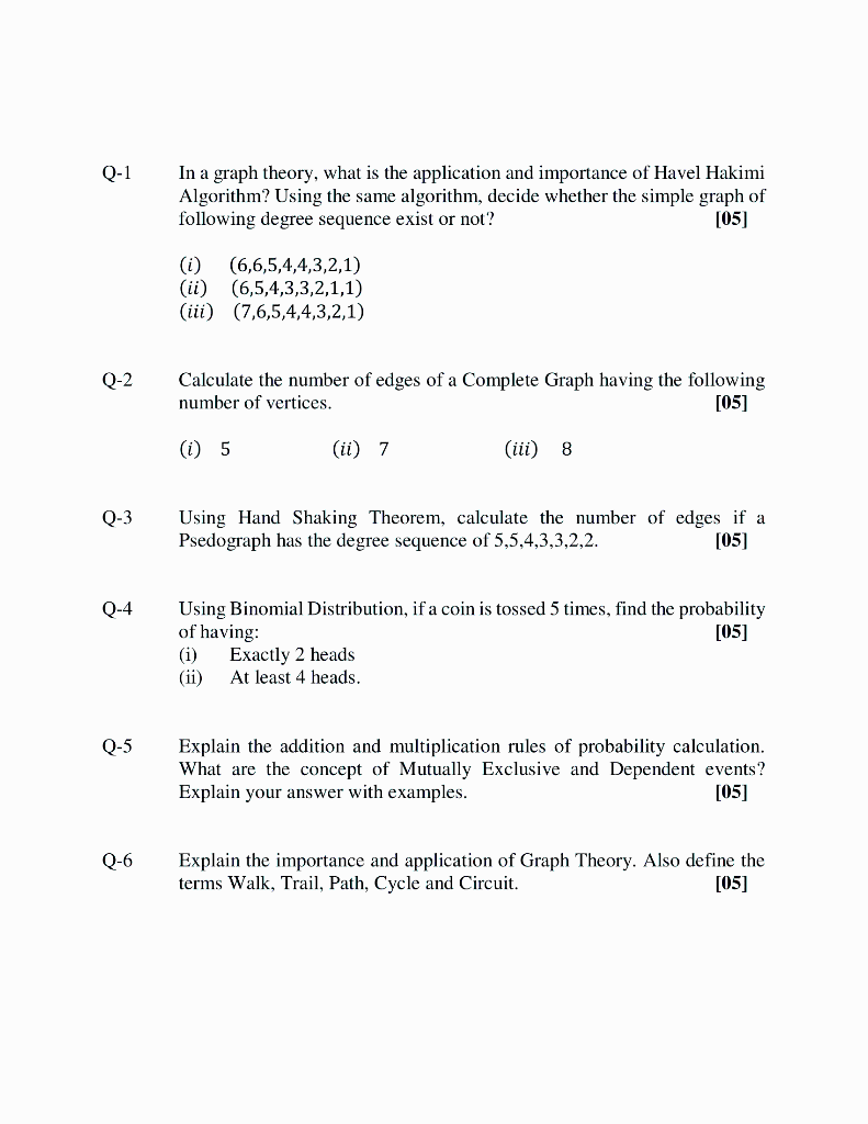 Solved Q-1 In a graph theory, what is the application and | Chegg.com