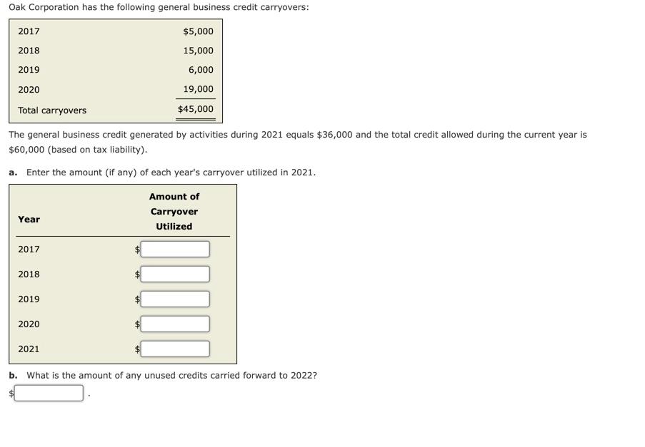 solved-oak-corporation-has-the-following-general-business-chegg