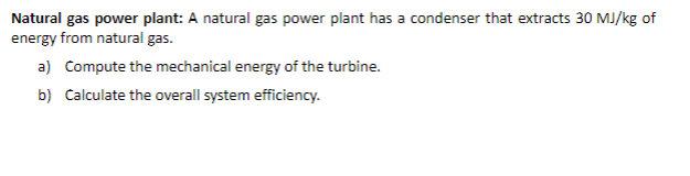 Solved Natural gas power plant: A natural gas power plant | Chegg.com
