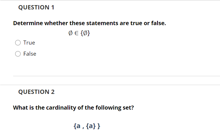 Solved QUESTION 1 Determine whether these statements are | Chegg.com