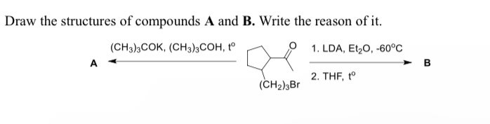 Solved Draw the structures of compounds A and B. Write the | Chegg.com