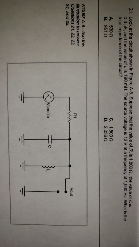 Solved 21. Look at the circuit shown in Figure A-5. Suppose | Chegg.com
