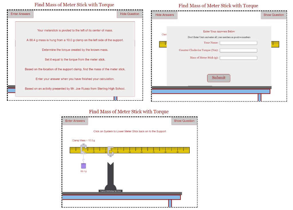 Solved Find Mass of Meter Stick with Torque Find Mass of