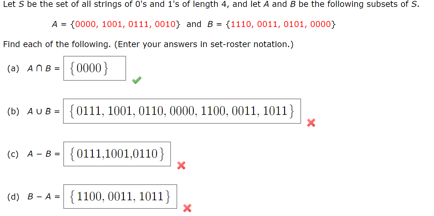 Solved Let S Be The Set Of All Strings Of 0′s And 1′ S Of | Chegg.com