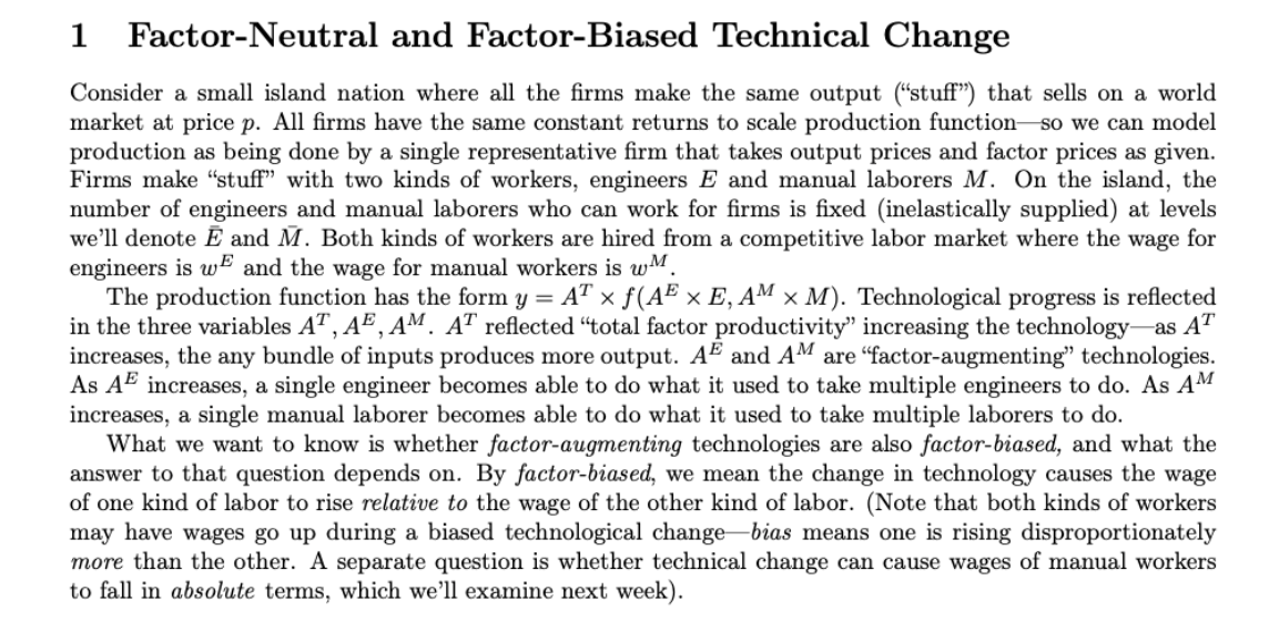 1 Factor-Neutral and Factor-Biased Technical Change | Chegg.com