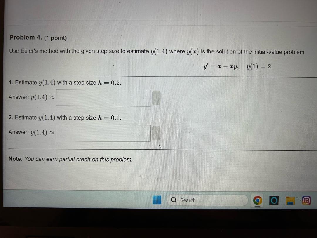 Solved Use Euler's method with the given step size to | Chegg.com