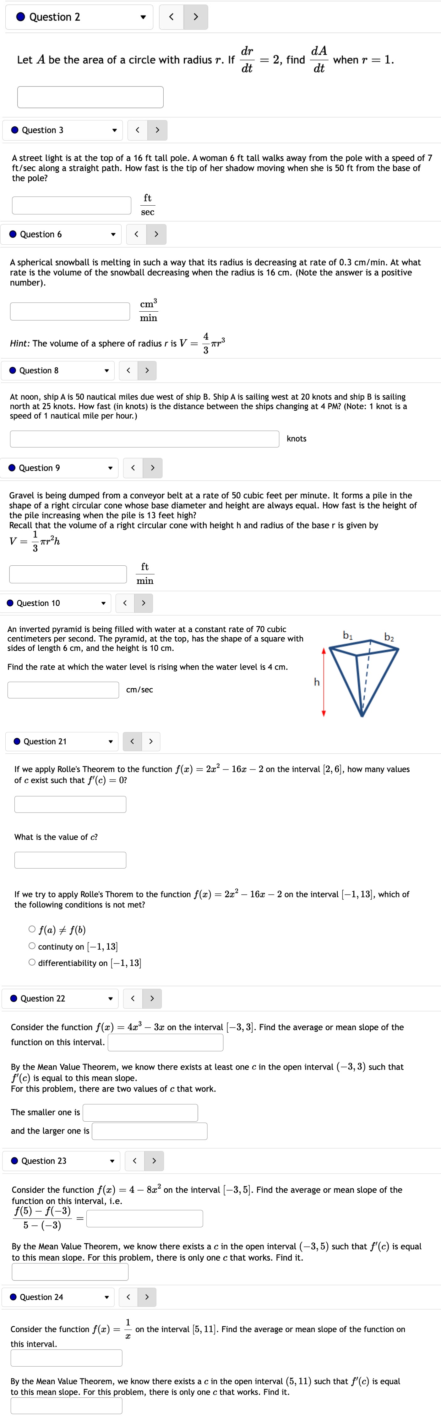 Solved Let A be the area of a circle with radius r. If | Chegg.com