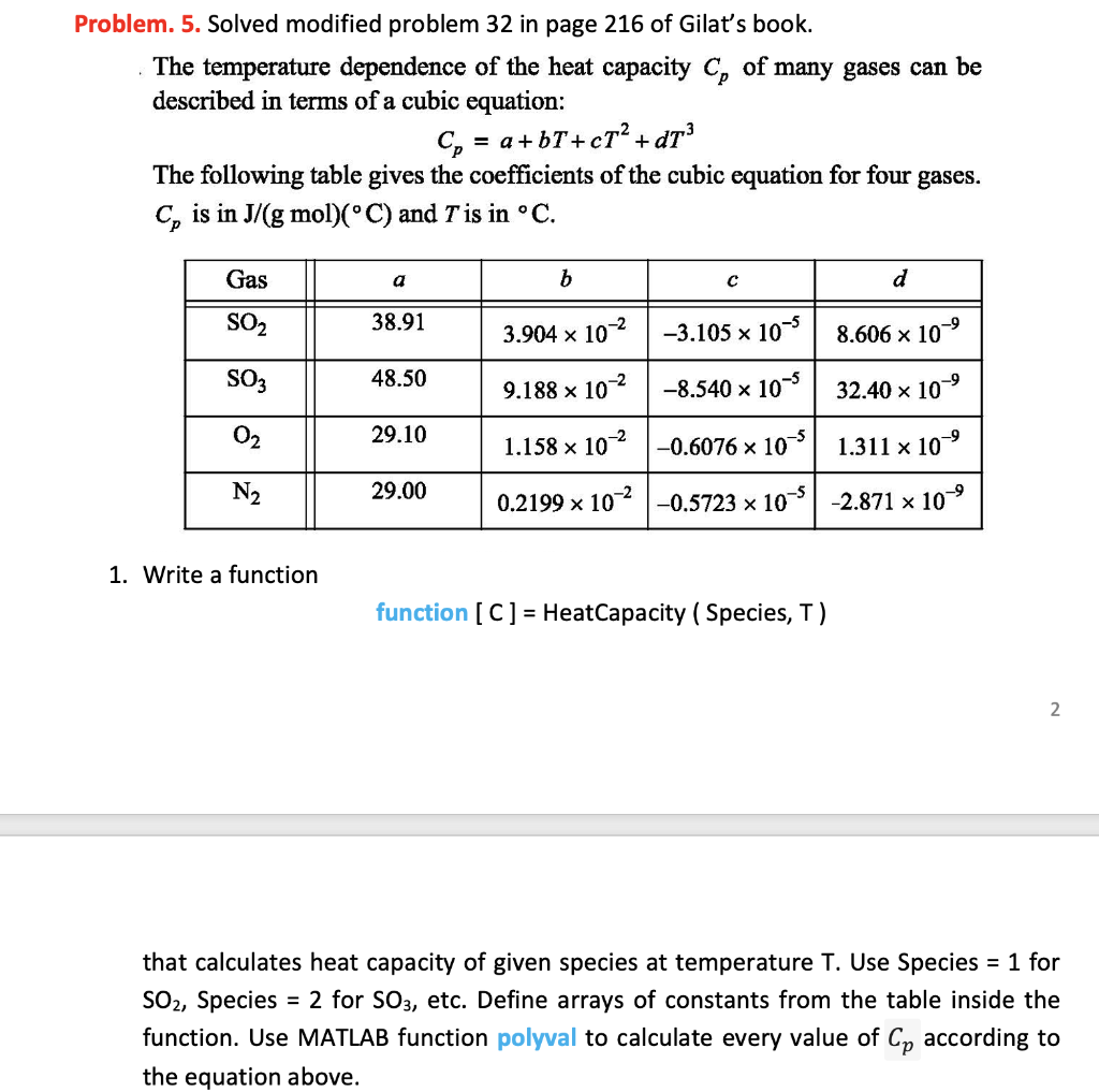 Solved Please Solve In Matlab And Include The Code. Thank | Chegg.com