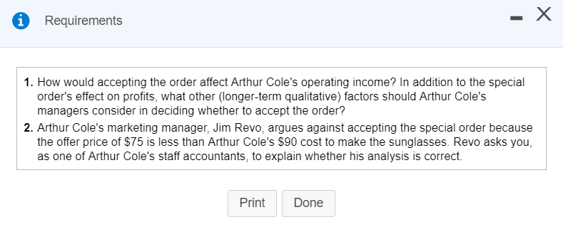 Arthur Cole Sunglasses Sell For About 125 Per Pair Chegg arthur-cole-sunglasses-sell-for-about-125-per-pair-chegg