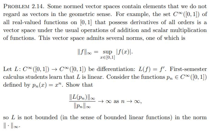 Calculus in vector spaces without norm