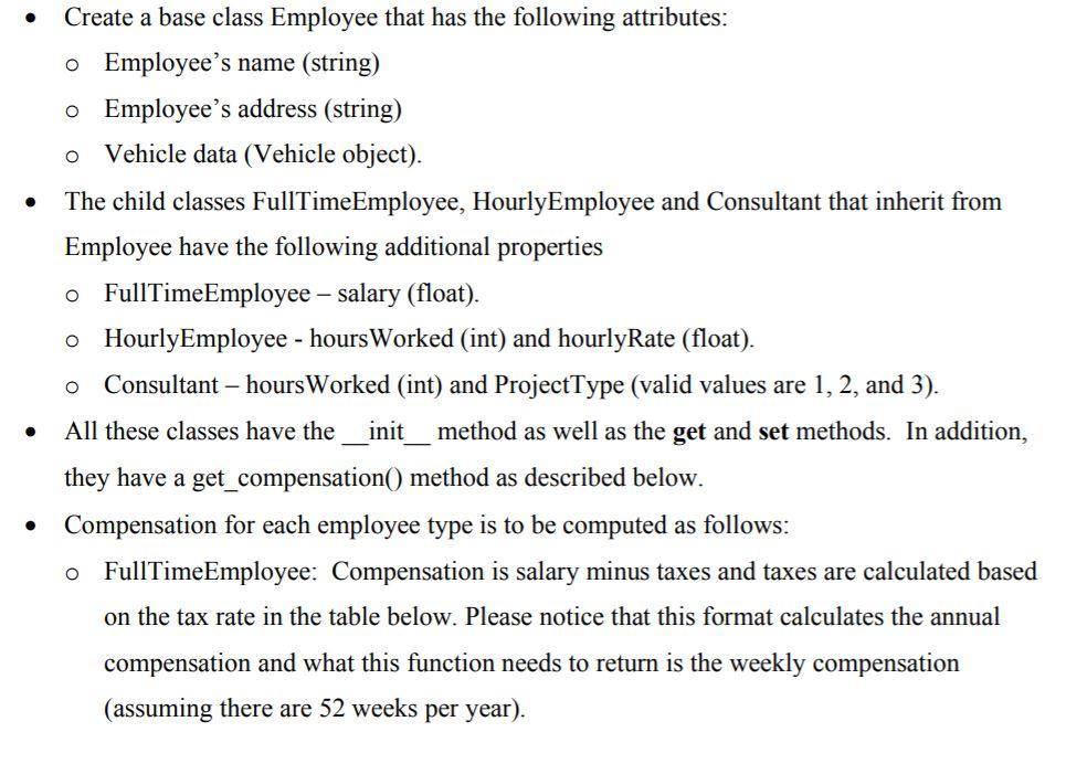 Solved . Create a base class Employee that has the following | Chegg.com