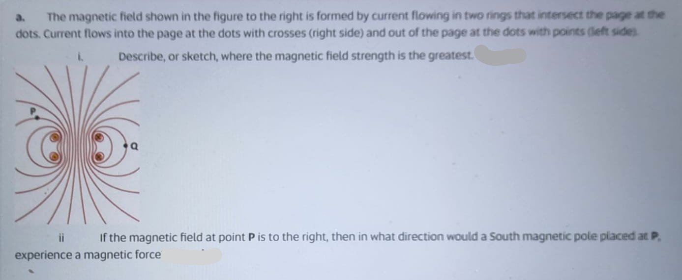 Solved a. The magnetic field shown in the figure to the | Chegg.com