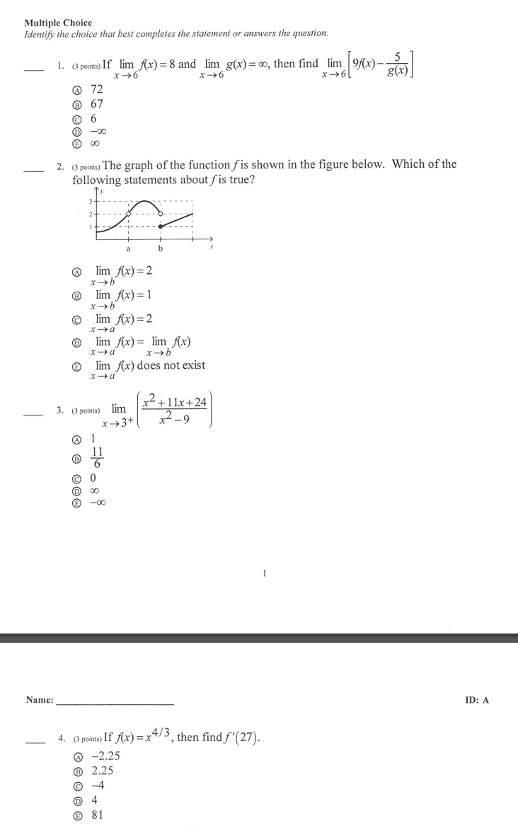 Solved Multiple Choice Identify the choice that best | Chegg.com