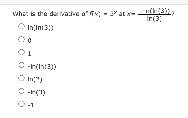 derivative of y ln 3 x