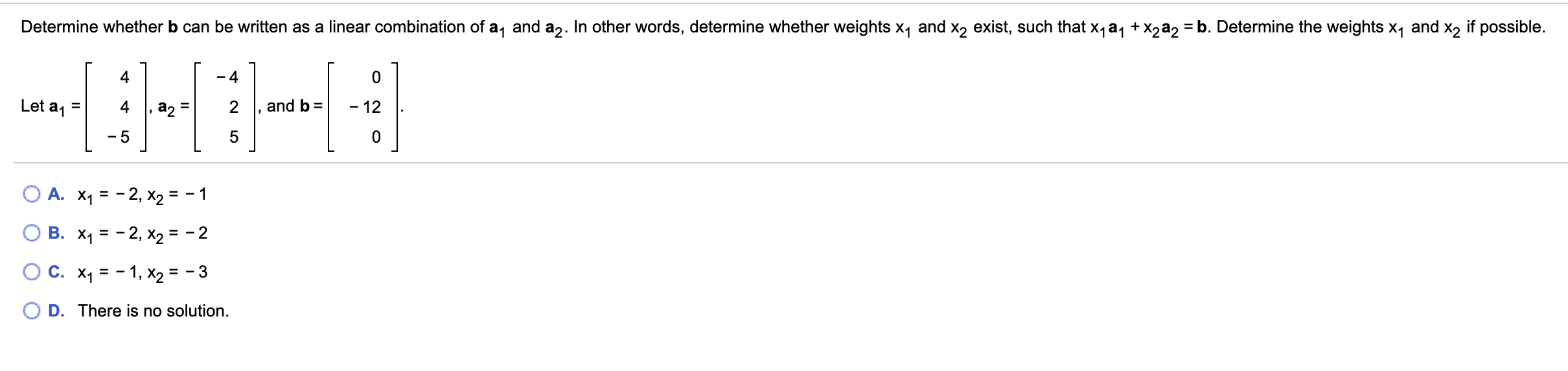 Solved Determine Whether B Can Be Written As A Linear | Chegg.com