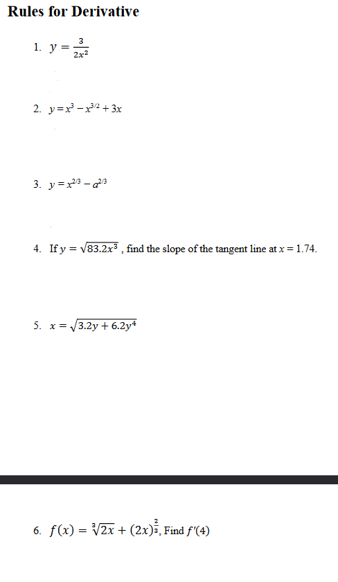 find the derivative of y 3 x 2 2 3