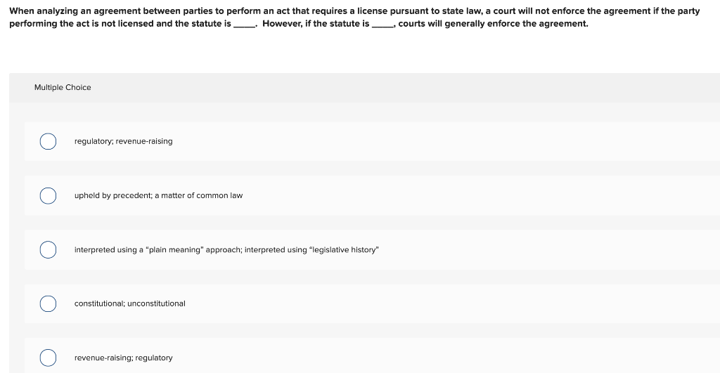 Solved When analyzing an agreement between parties to | Chegg.com