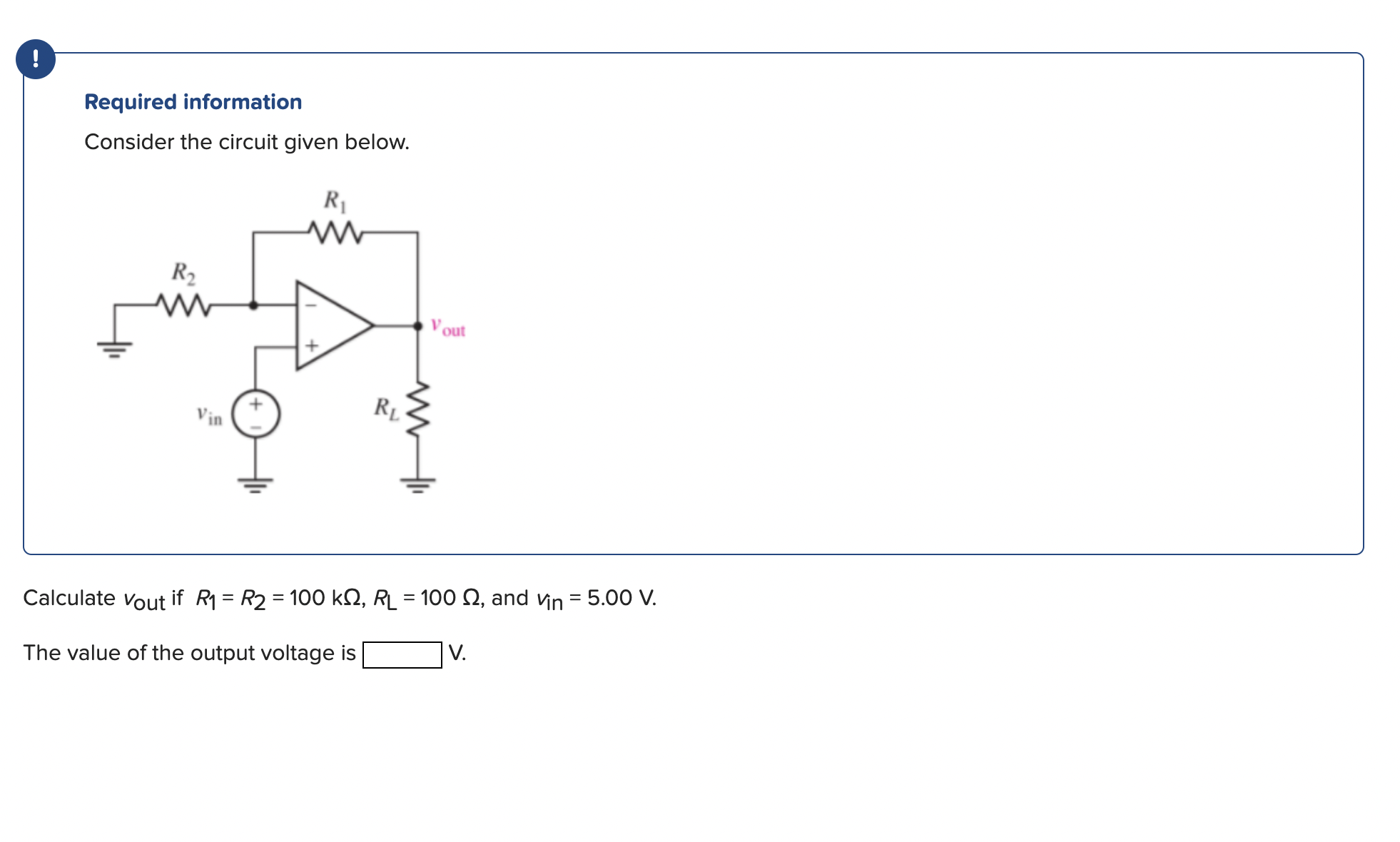 Solved Required information Consider the circuit given | Chegg.com