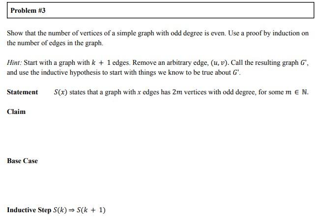 Solved Show that the number of vertices of a simple graph | Chegg.com