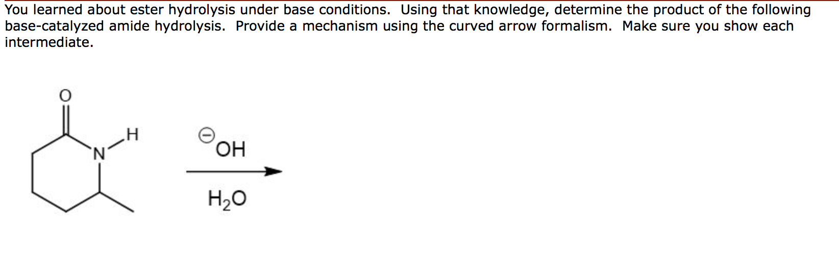 Solved You learned about ester hydrolysis under base | Chegg.com