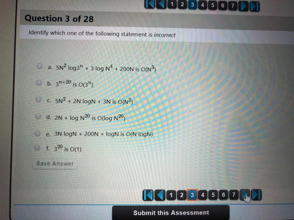Solved 023080000 Question 3 of 28 Identify which one of the | Chegg.com