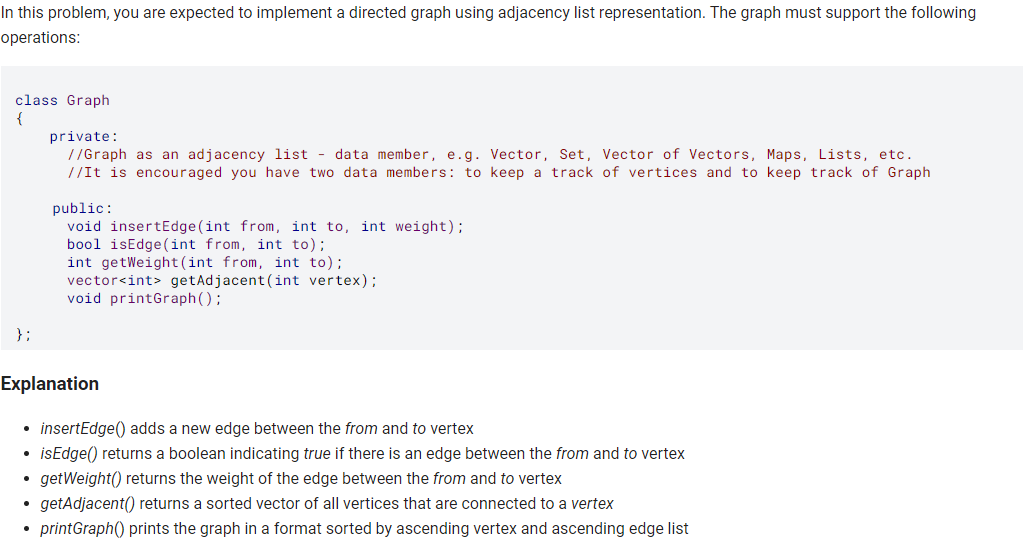 Solved In This Problem, You Are Expected To Implement A | Chegg.com