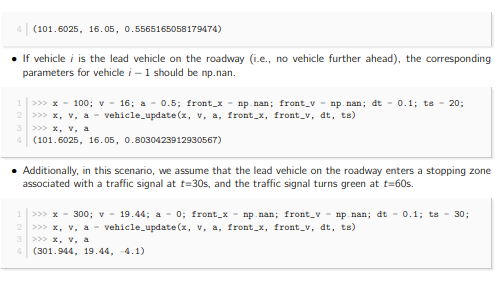 Solved The Problem Figure 1: Sketch of a car-following model | Chegg.com