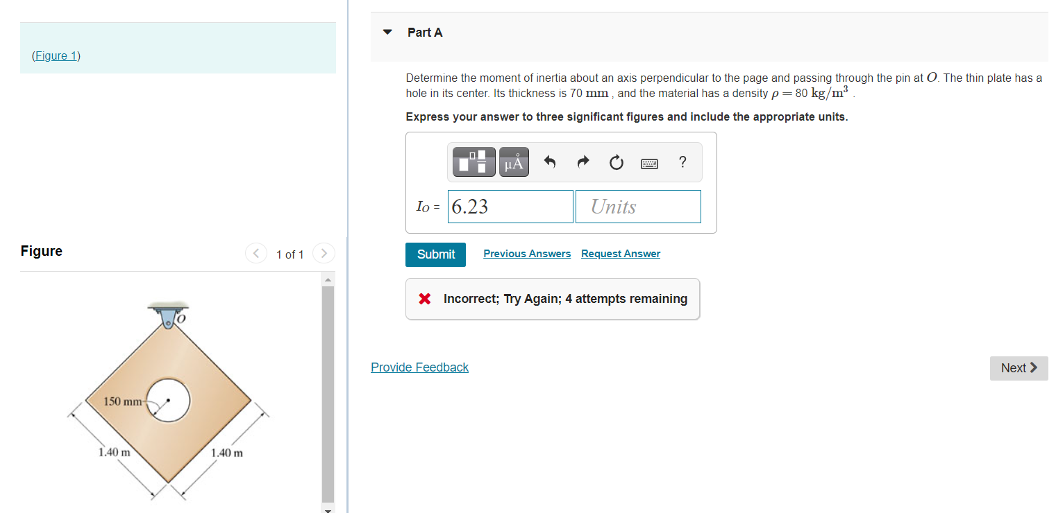 Solved Part A (Figure 1) Determine The Moment Of Inertia | Chegg.com